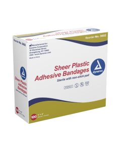 Adhesive Bandages Sheer Strips Sterile 1 x3   100/bx